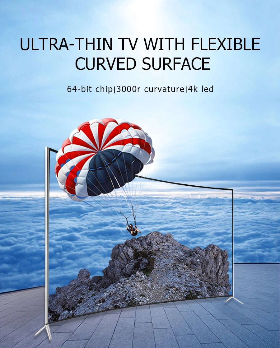 Home TV 55&quot; 4K UHD Frameless LED with Digital System Curved TV